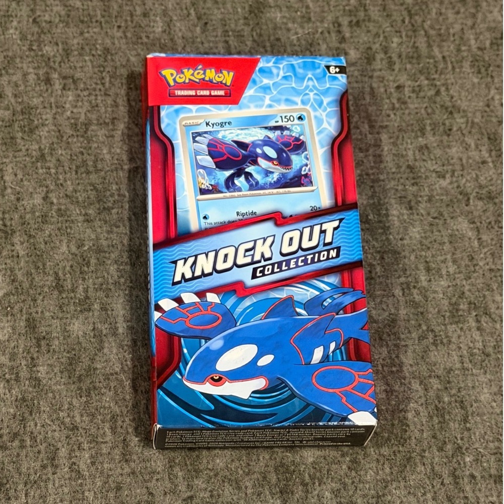 Pokemon TCG Knock Out Collection Kyogre Foil Card 2 Booster Packs Factory Sealed